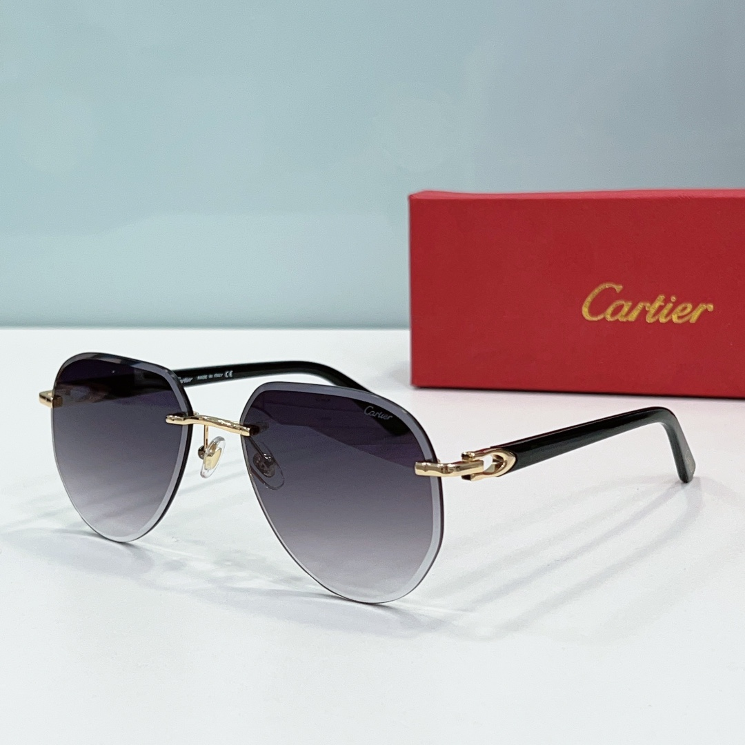 Cartier Metal Leg Rimless sunglasses Top quality - Image 1