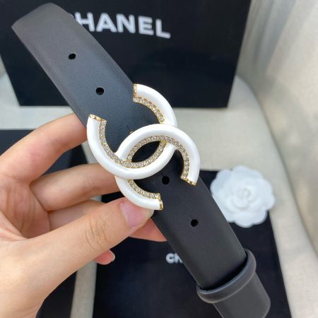 Chanel Belt With Double C Buckle Black Women Belt 30MM - Image 4