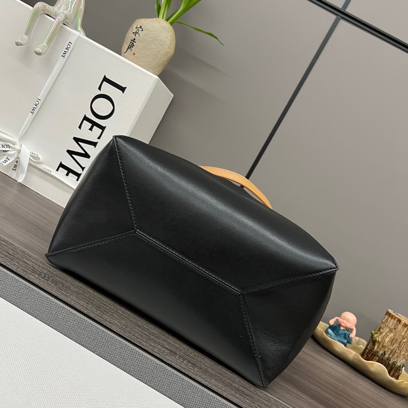 Loewe Puzzle Fold Tote in shiny calfskin Medium Color-Block - Image 3