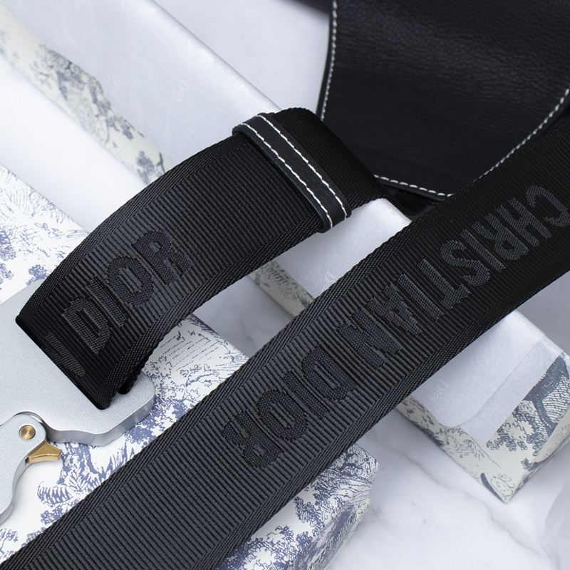 Dior Saddle Bag Black Grained Calfskin With Dior And Shawn Signature 1ADPO093YZS_H10E - Image 4