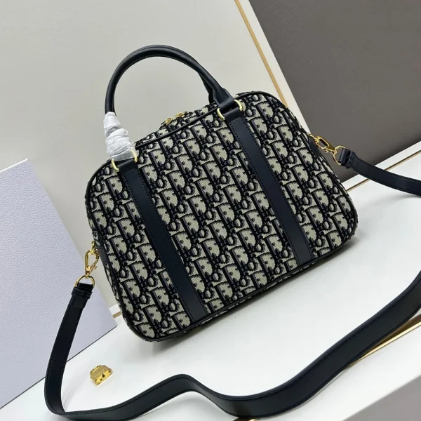 Dior Canvas Bowling Handbag