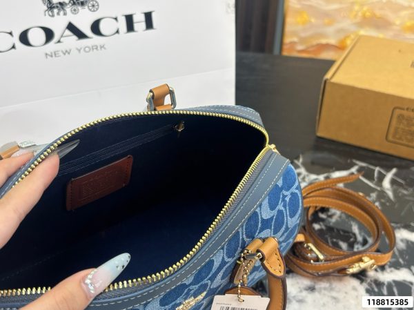 Coach Denim Mini Boston Bag