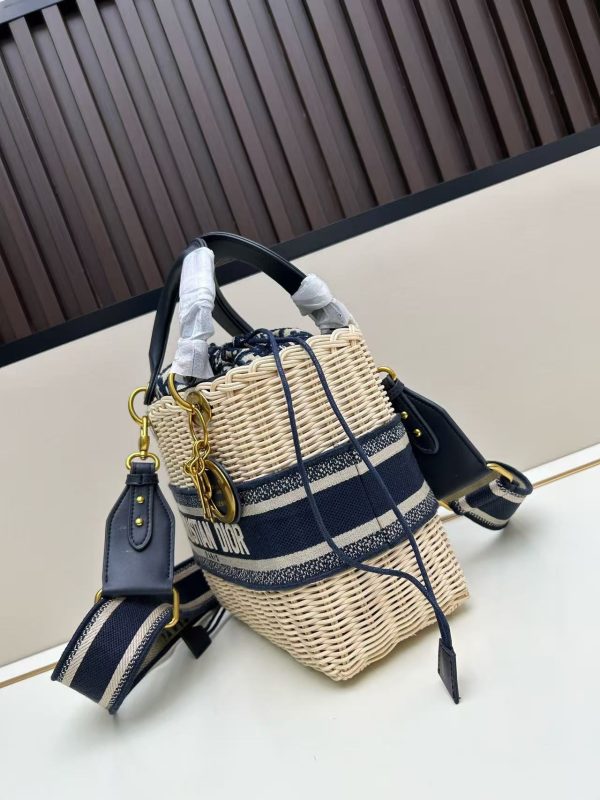Dior Wicker Oblique Medium Lady Dior Bag