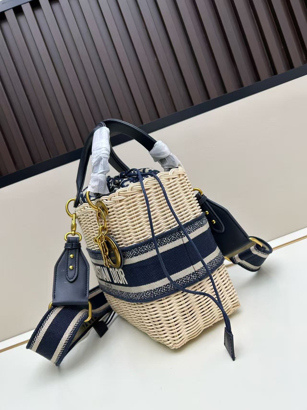 Dior Wicker Oblique Medium Lady Dior Bag - Image 2
