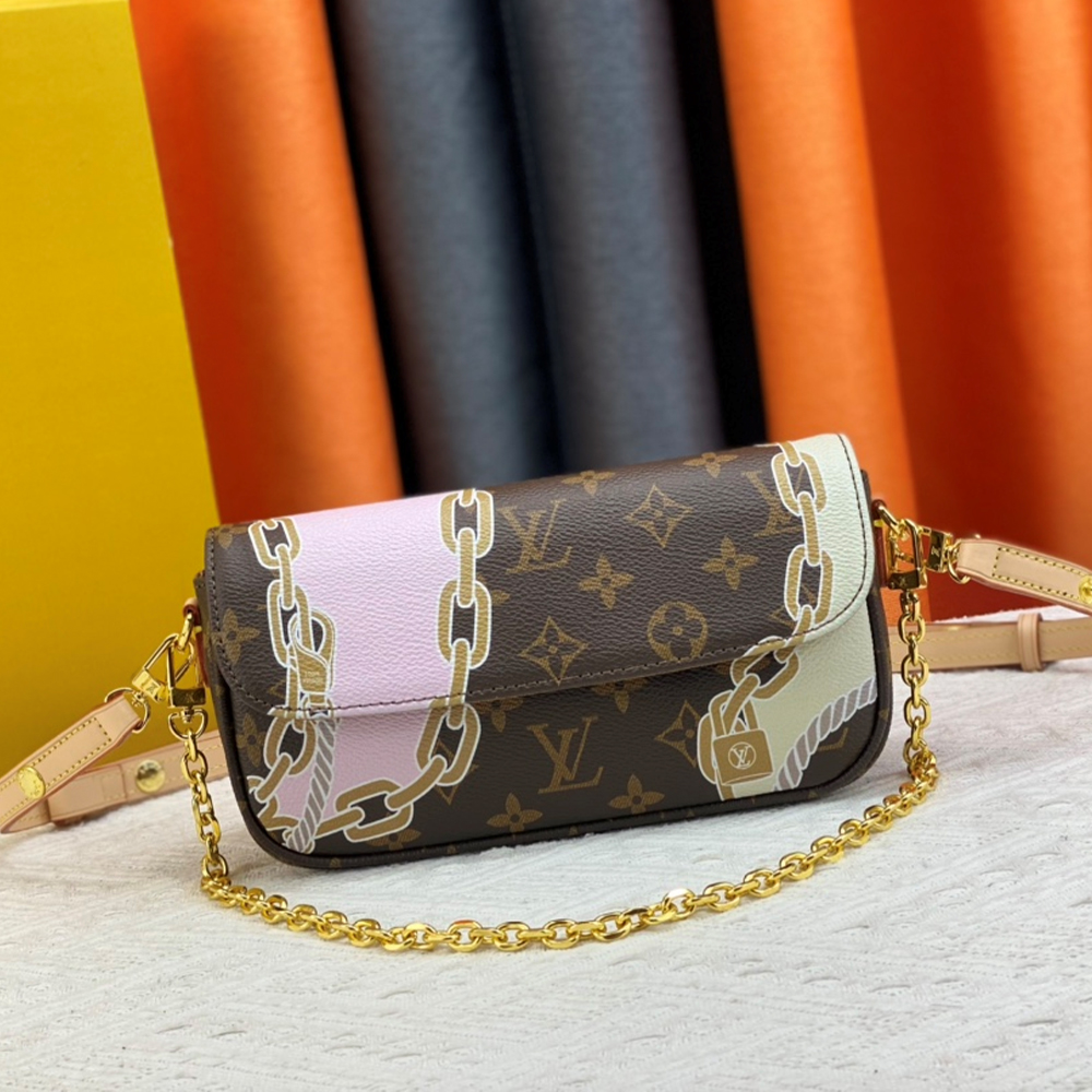 LV Leather Baguette Shoulder Handbag M82210&M81911 - Image 10