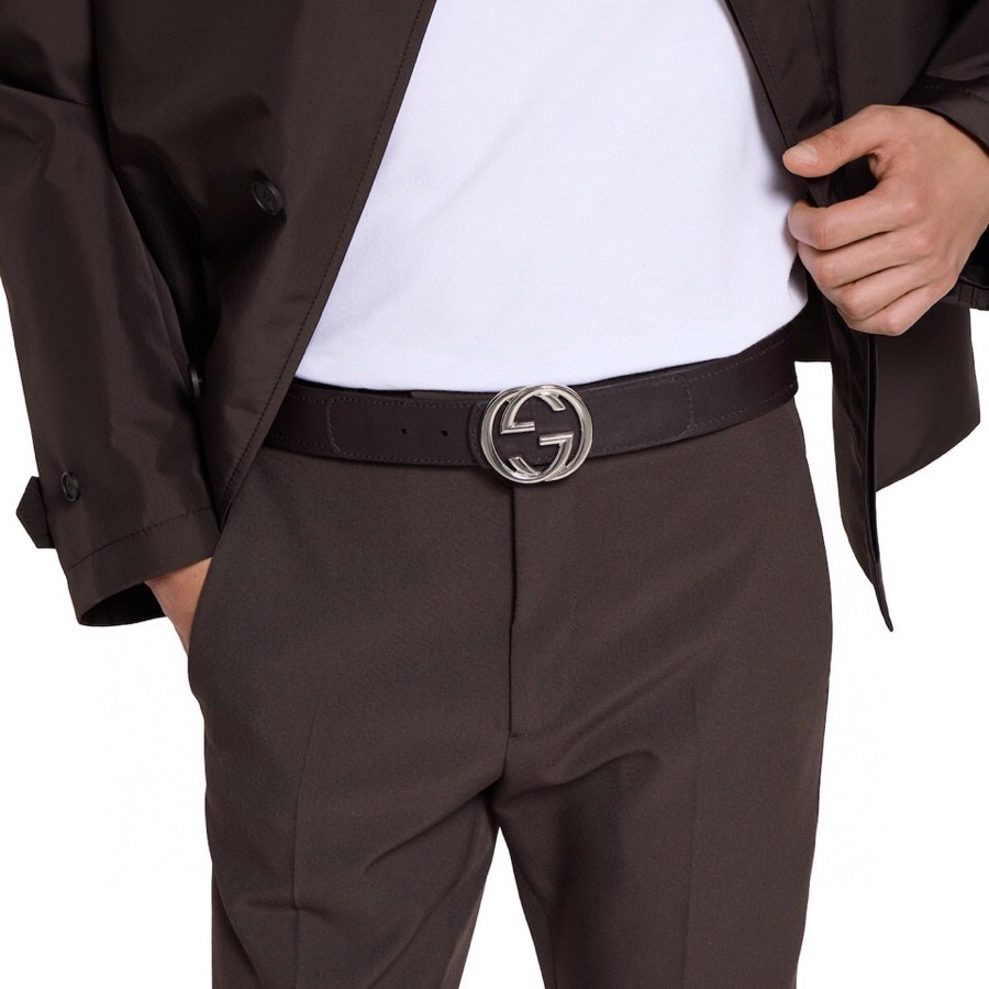 Gucci Reversible Belt with Interlocking G Buckle - Image 4