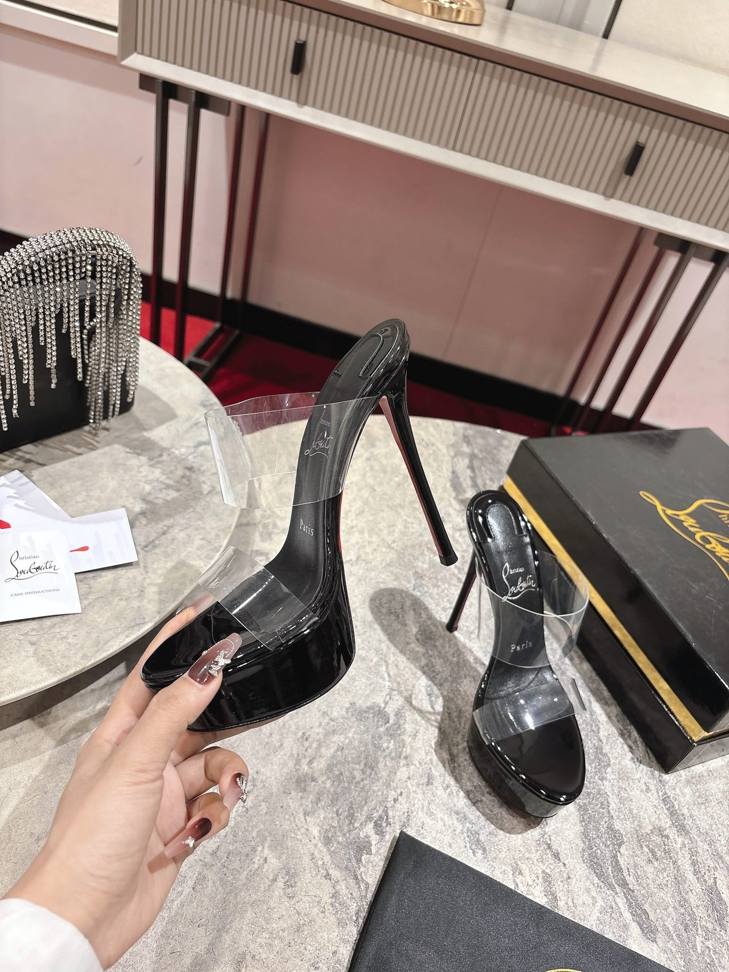 Christian Louboutin Just Nothing Alta Heels - Image 3