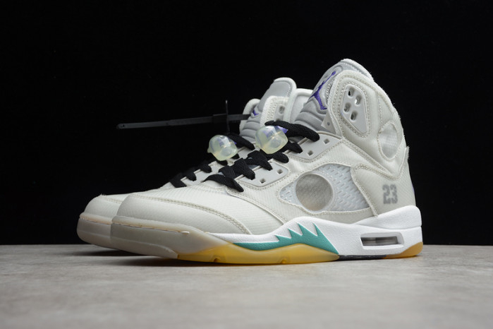 Off-White Air Jordan 5 white green purple CT8480-105 - Image 20
