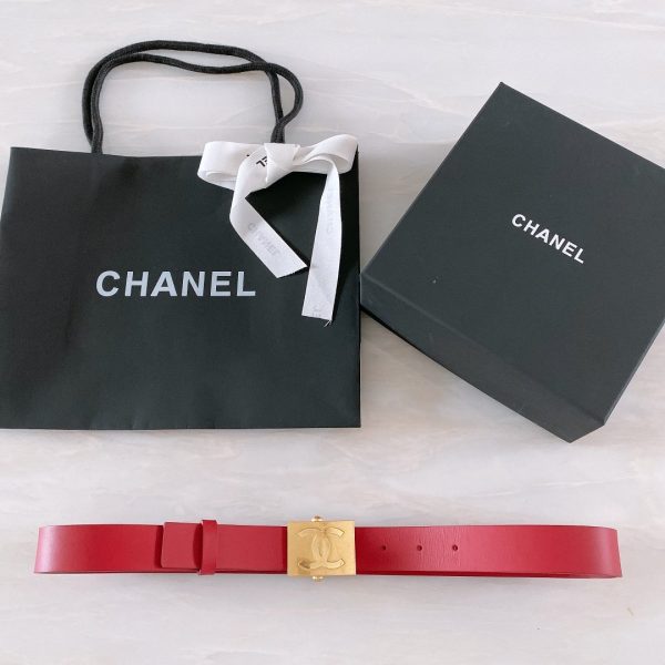 Chanel Belt With Ribbon Buckle Red Women Belt 30MM