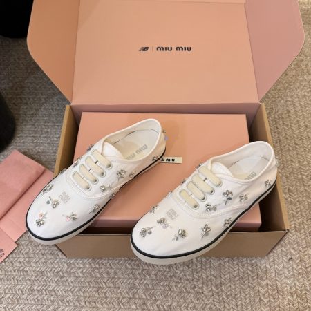 Miu Miu Embroidered Women Sneakers - Image 6