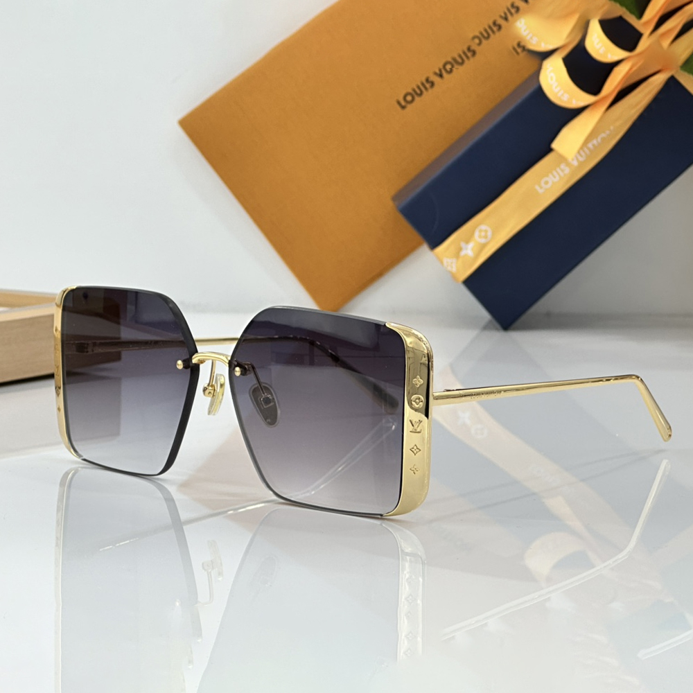 LV Lrregular Metal Frame Sunglasses Top Quality - Image 5