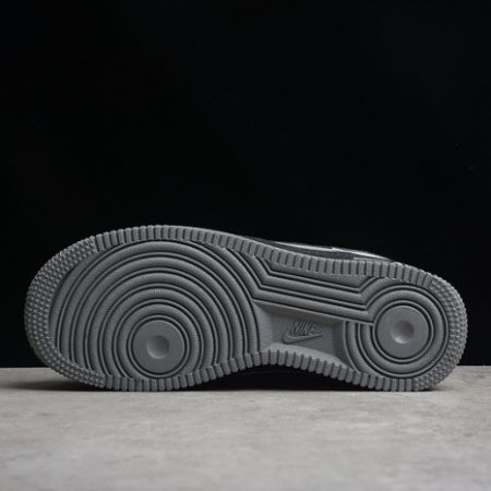 Nike Air Force 1 Low White Dark Grey Black Shoes 553689-609 - Image 5