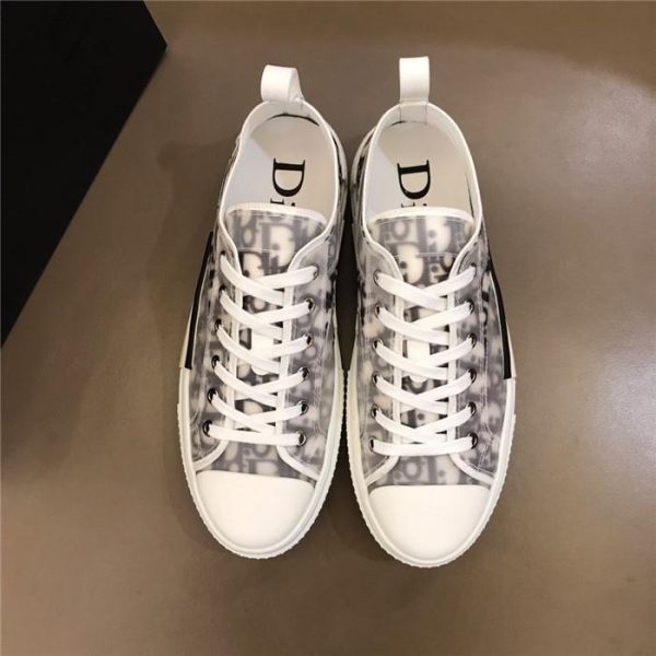 Dior B23 High Top Canvas Logo Oblique Patch Black Shoes