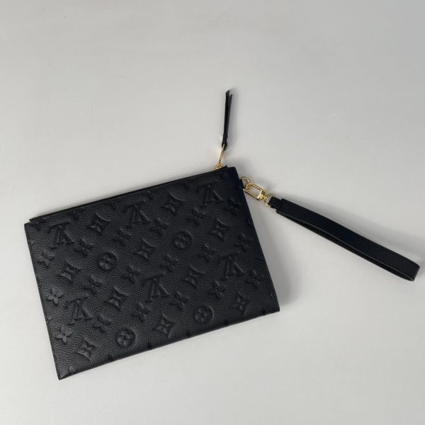LV Daily Pouch Monogram Empreinte Pochette Mélanie MM Black