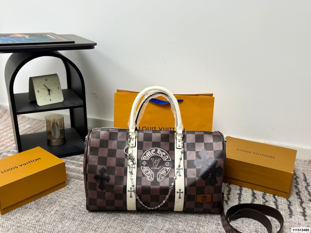Chrome Hearts x LV Keepall Travel Bag - Image 4