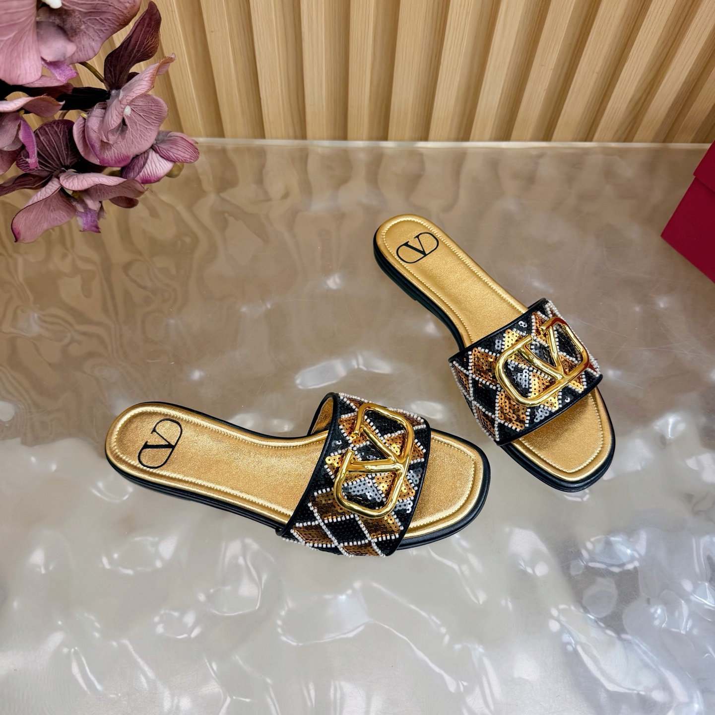Valentino Women VLogo Slide Sandals - Image 9