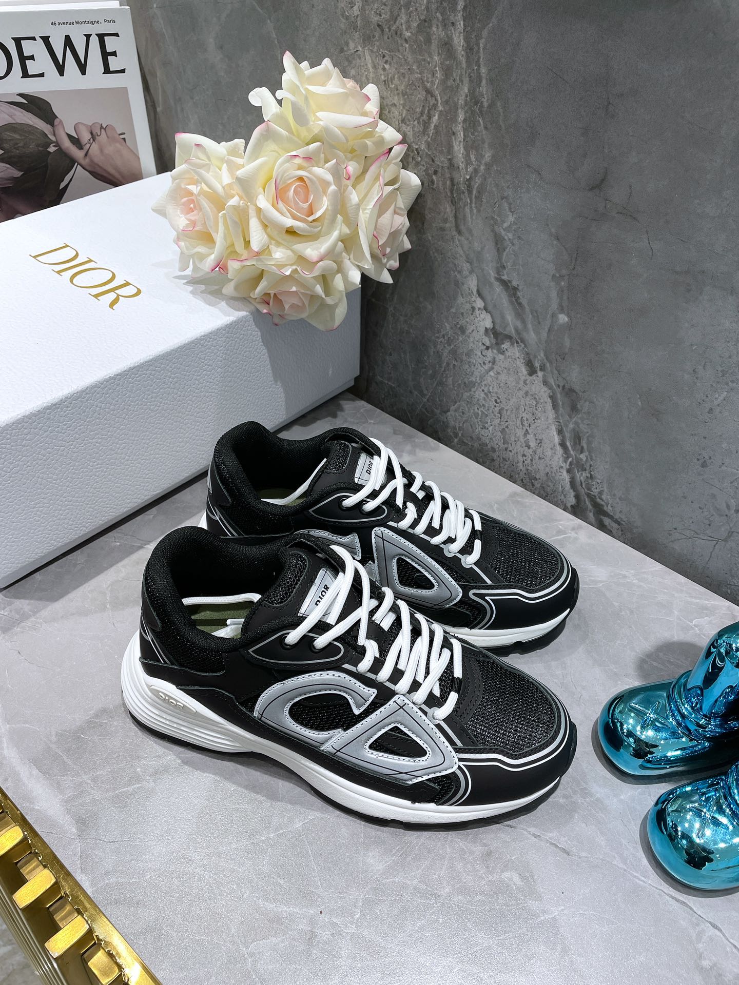 Dior B30 Dad Sneakers Black (AA Normal Quality Version) - Image 3