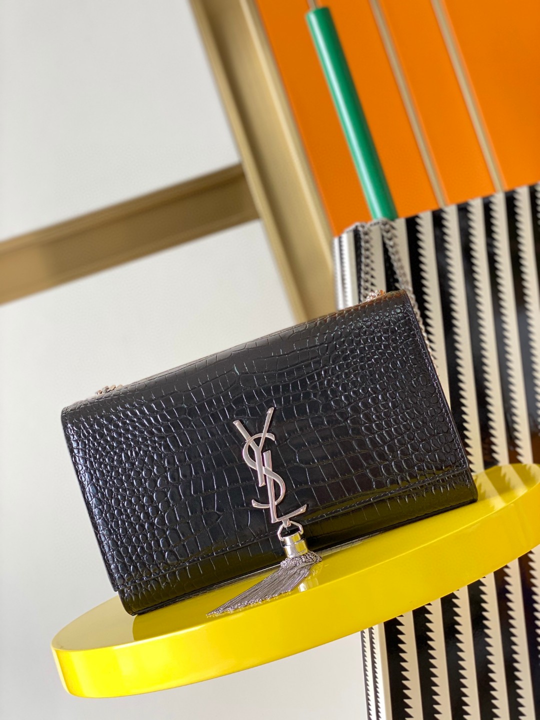 YSL Kate 24cm Crocodile Pattern Bag - Top Quality - Image 2