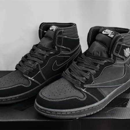 Travis Scott x Air Jordan 1 high OG "Black Phantom" DM7866-000 - Image 2