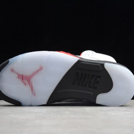 Air Jordan 5 Fire Red 2020 Silver Tongue DA1911-102 - Image 5