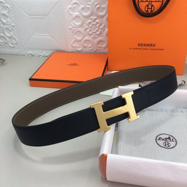 Hermes H Belt Buckle & Reversible Black For Women, Women Belt 380MM