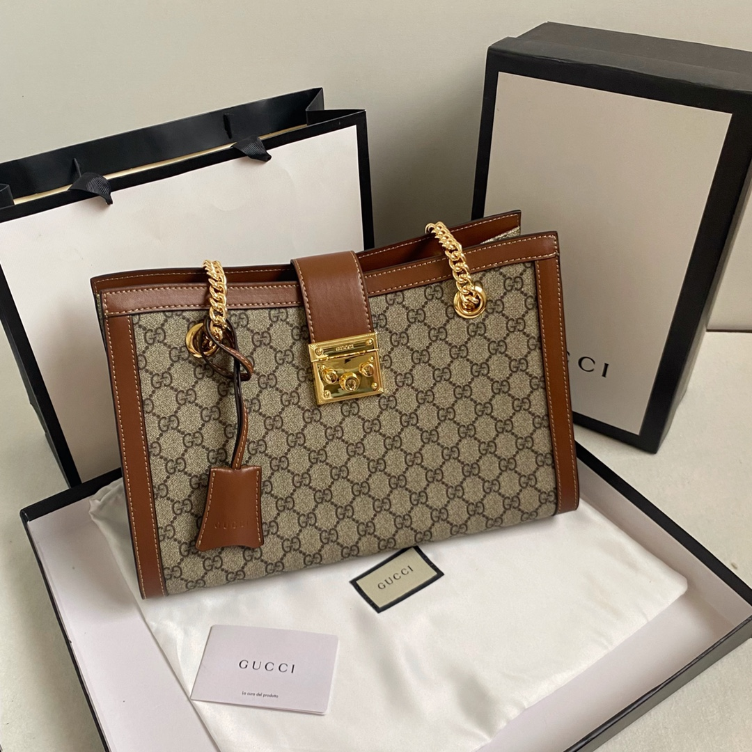Gucci Padlock Tote Crossbody Bag - Image 6