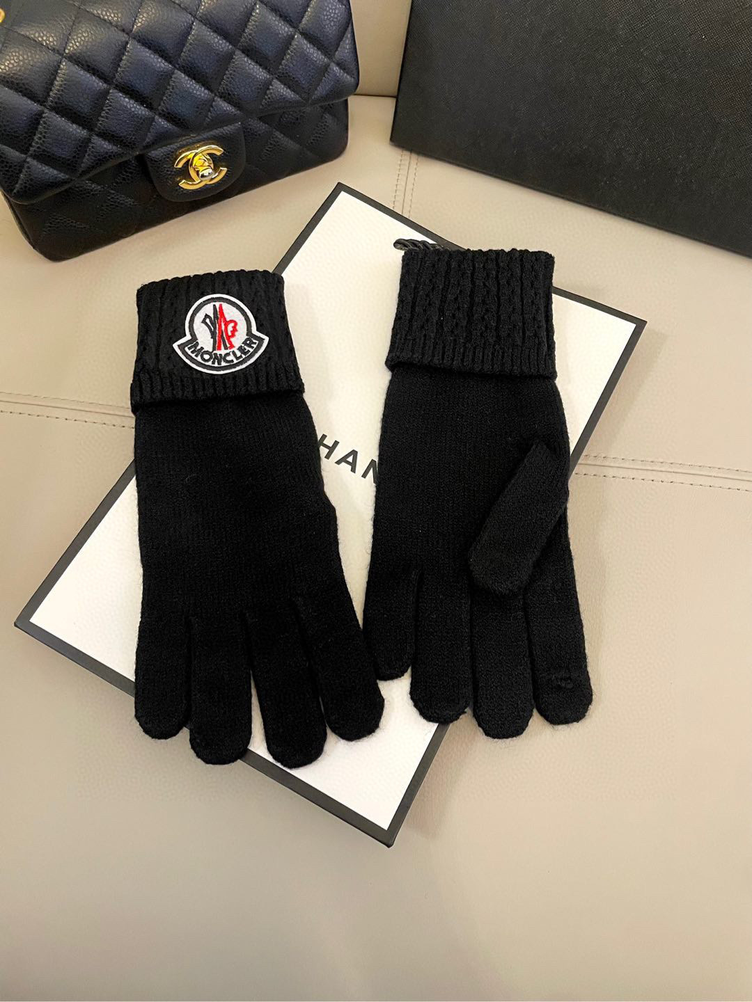 Moncler Autumn Winter Wool Knit Gloves - Image 2