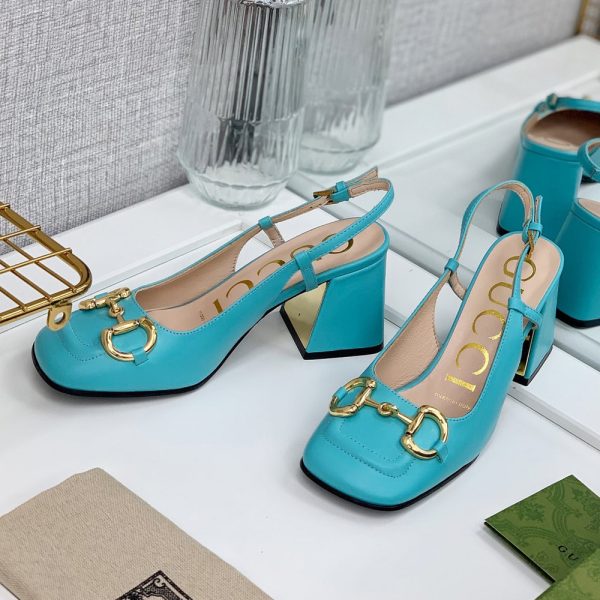 Gucci Buckle High Heels Slide Sandal