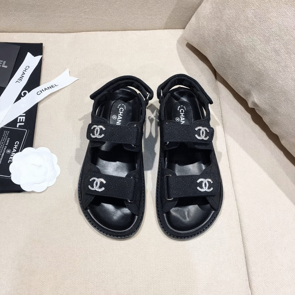 Chanel  Flat Velcro sandals Slide - Image 12