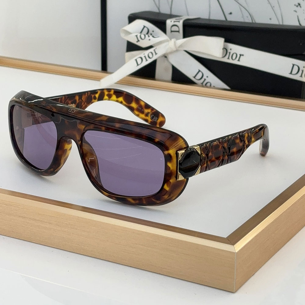Dior Classic Logo Decorated Mirror Leg Acetate sunglasses  Top quality - Image 1
