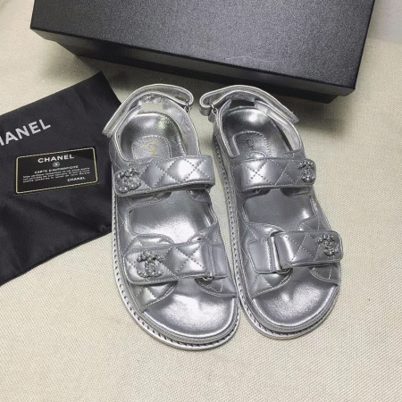 Chanel  Flat Velcro sandals Slide - Image 7