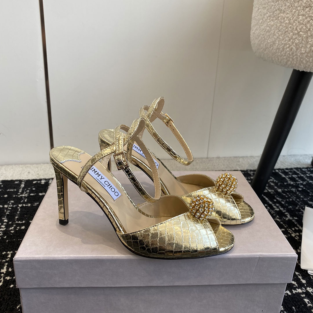 Jimmy Choo Sacora Leather Slingshot Fashion Buckle Slide Sandal - Image 12