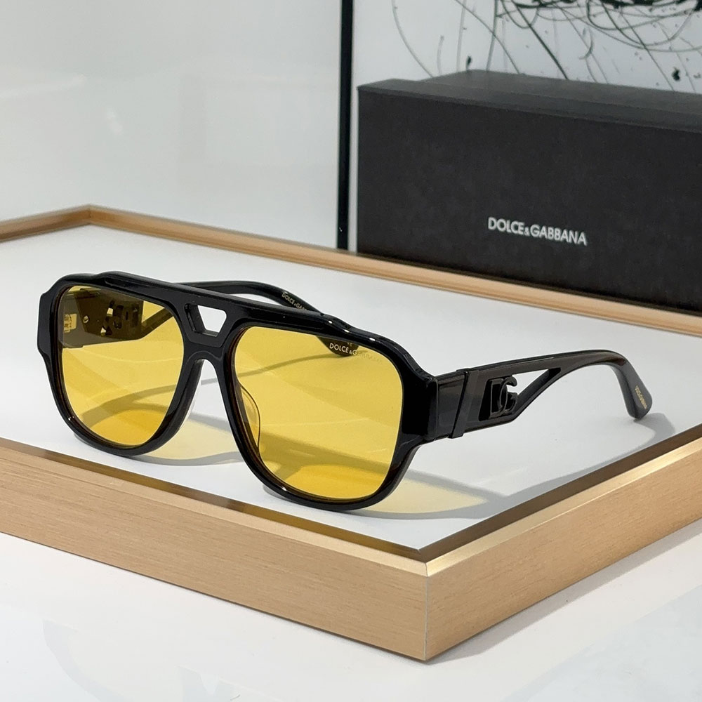 DOLCE & GABBAN DG Mirror Leg Hollowed Out Logo Sunglasses Top quality - Image 2