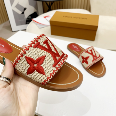 LV Lock lt Flat Flat Sandals Slide - Image 7