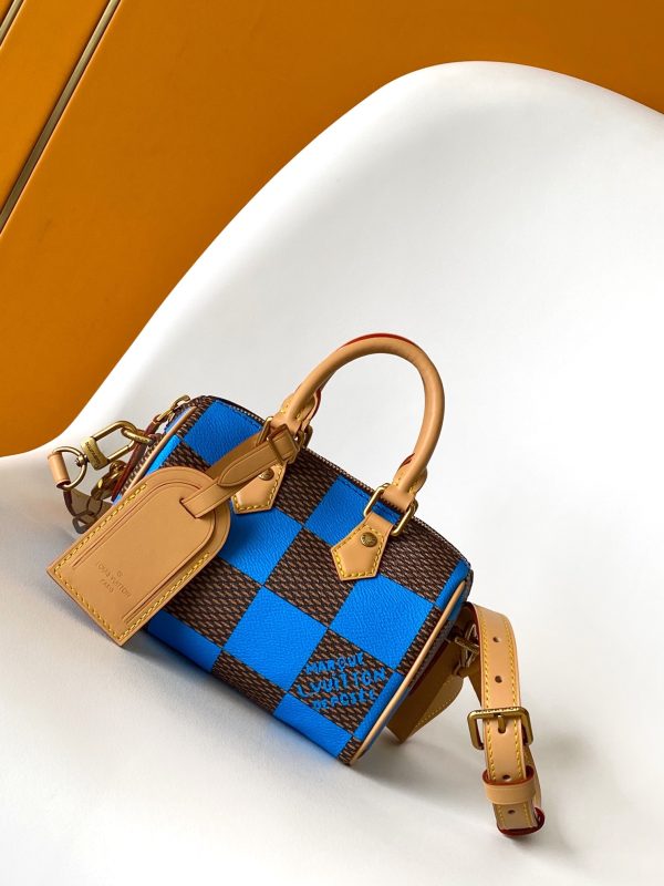 LV Damier Pop Speedy Bandoulière 18 Bag Jaune Mat