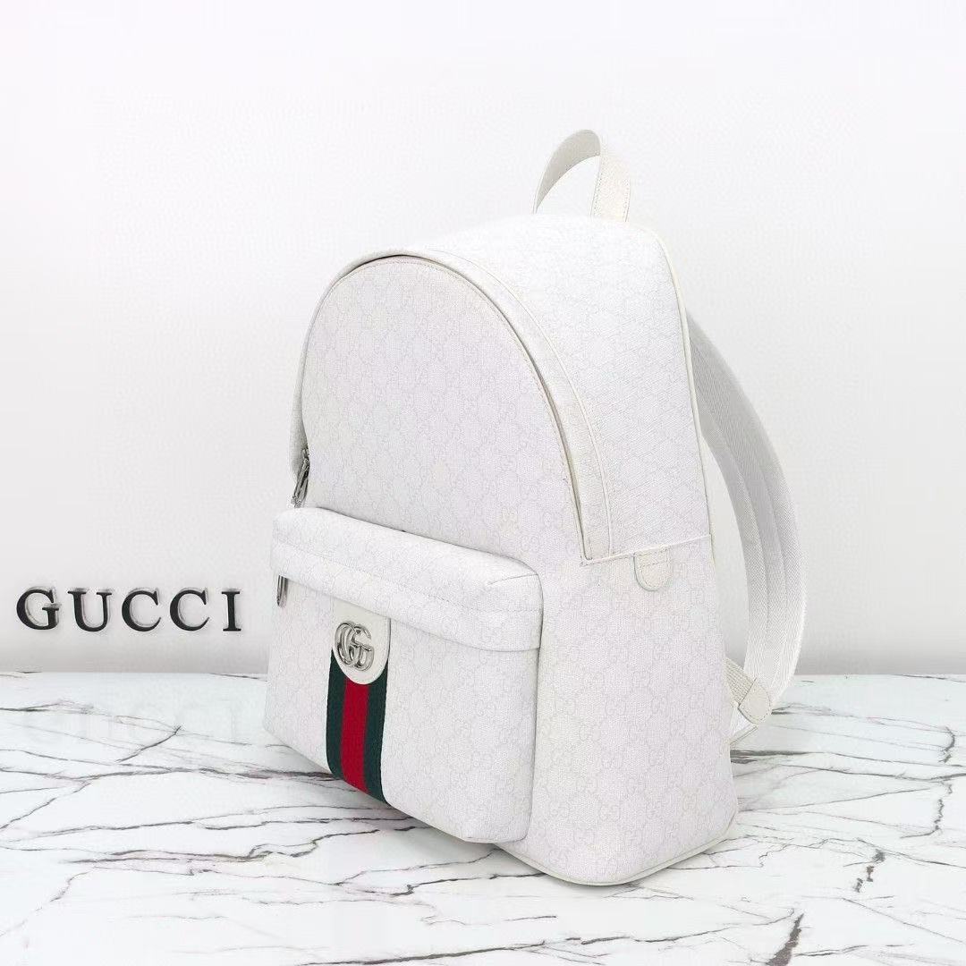 Gucci Ophidia Medium Backpack in white GG Supreme - Image 2