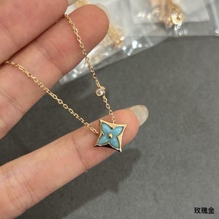 LV Aquamarine Square Necklace