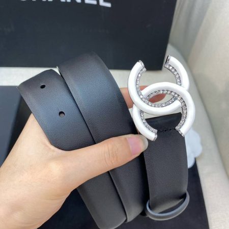 Chanel Belt With Double C Buckle Black Women Belt 30MM - Image 4