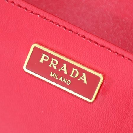 Prada Vernice Triangle Logo Flap Adjustable Strap Shoulder Bag Cherry - Image 9
