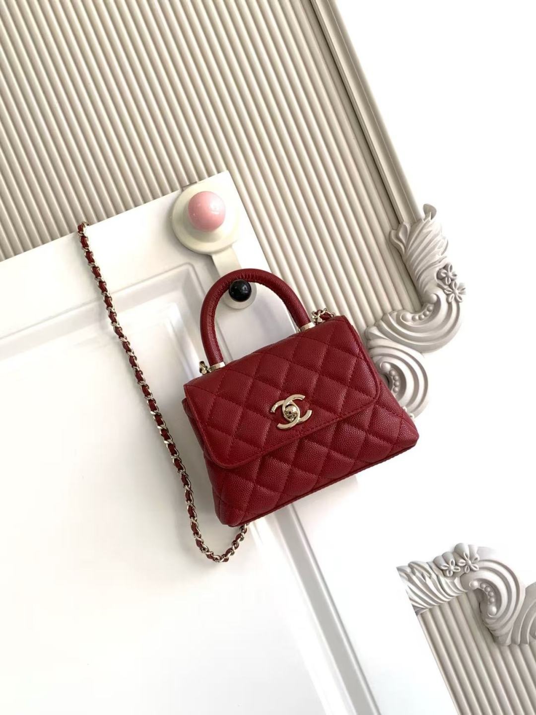 Chanel Mini Coco Handle Chain Shoulder Bag - Image 5