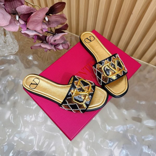 Valentino Women VLogo Slide Sandals