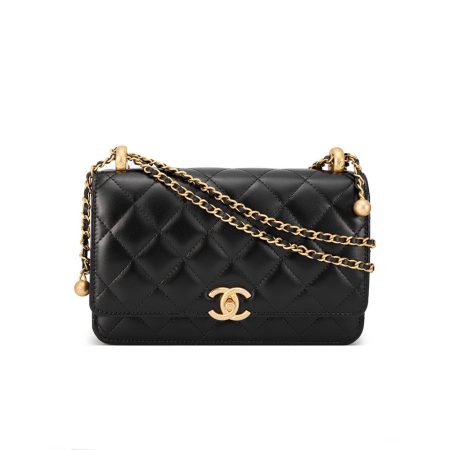 Chanel WOC Bag Double Golden Beads - Image 2