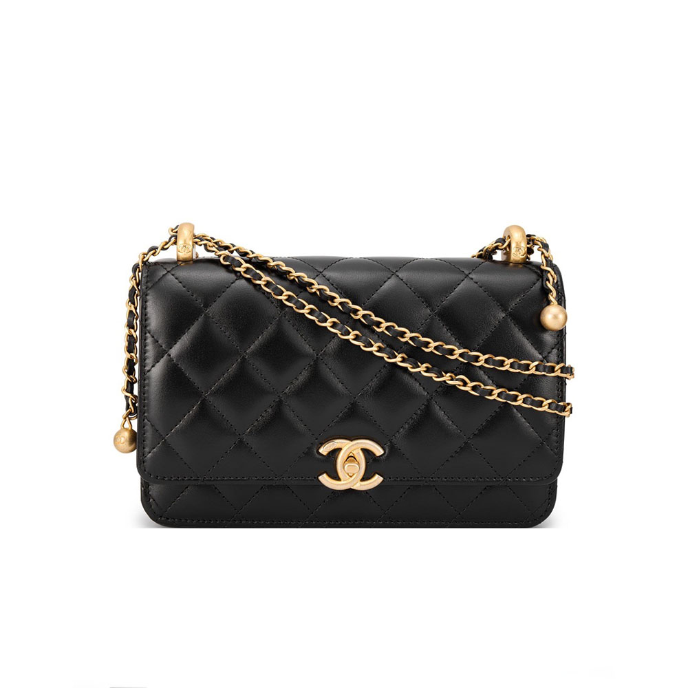 Chanel WOC Bag Double Golden Beads - Image 2