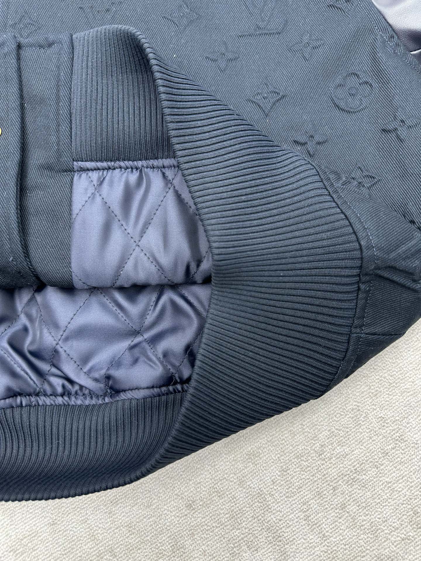 LV Embossed Monogram Cotton Varsity Jacket - Image 8