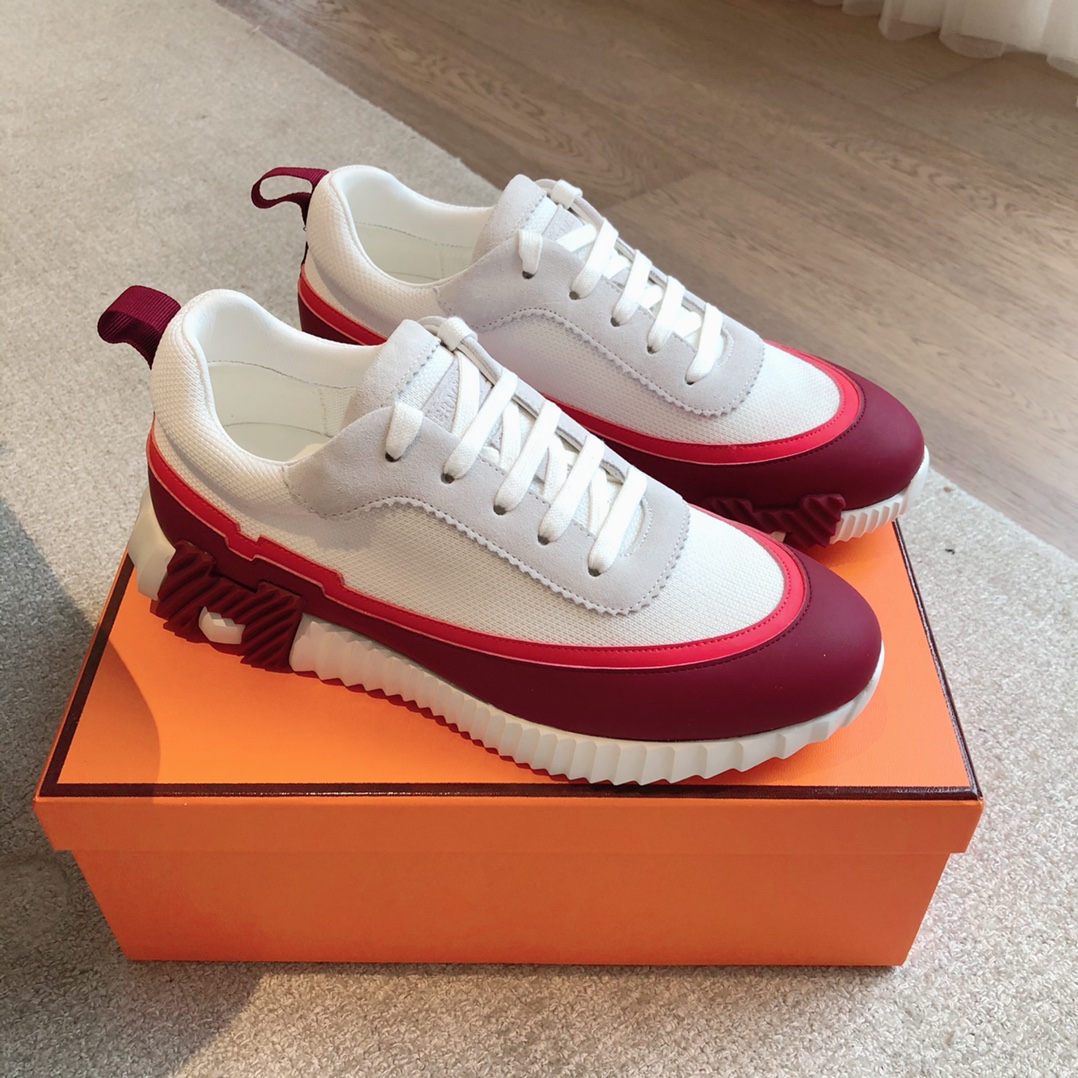 Hermes-trainers 2024 giga Leather low trainers - Image 12
