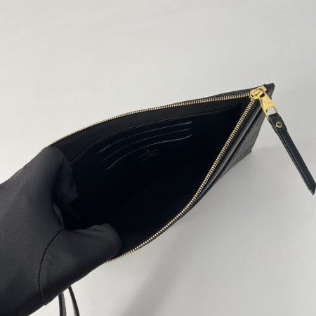 LV Daily Pouch Monogram Empreinte Pochette Mélanie MM Black - Image 8