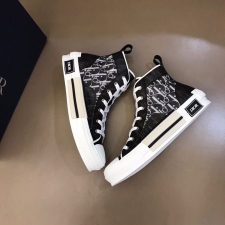 Dior B23 KAWS Black and White Canvas Shoes - Image 2