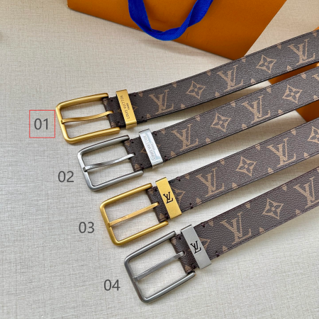 LV Saint Germain Monogram Eclipse 35mm Belt - Image 3