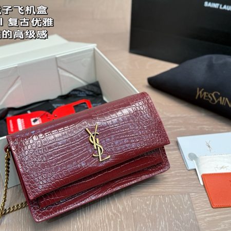 YSL Crocodile-pattern Bag - Image 4