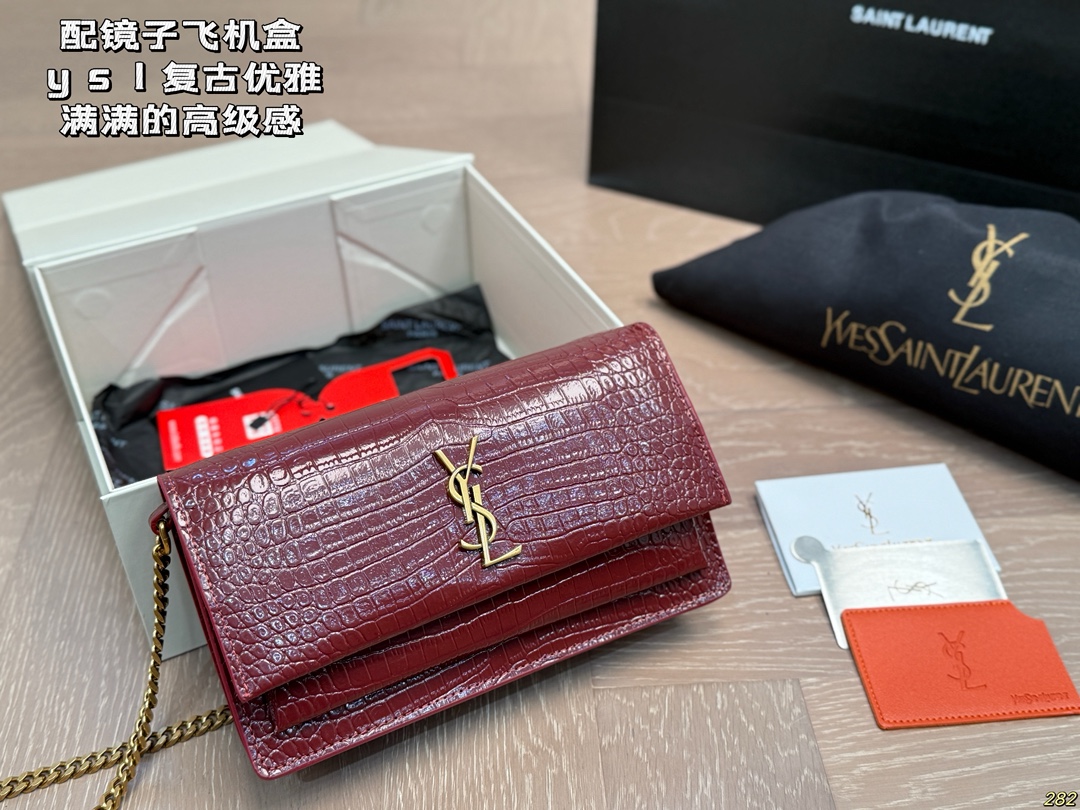 YSL Crocodile-pattern Bag - Image 4